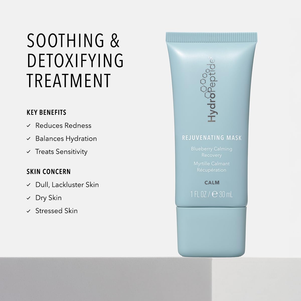 HydroPeptide Rejuvenating Mask, Peptide Blueberry Recovery Treatment, 1 Ounce