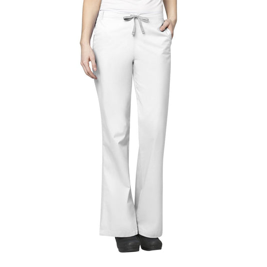 WonderWink Women's Plus-Size Wonderwork Flare Leg Scrub Pant, White, XX-Large