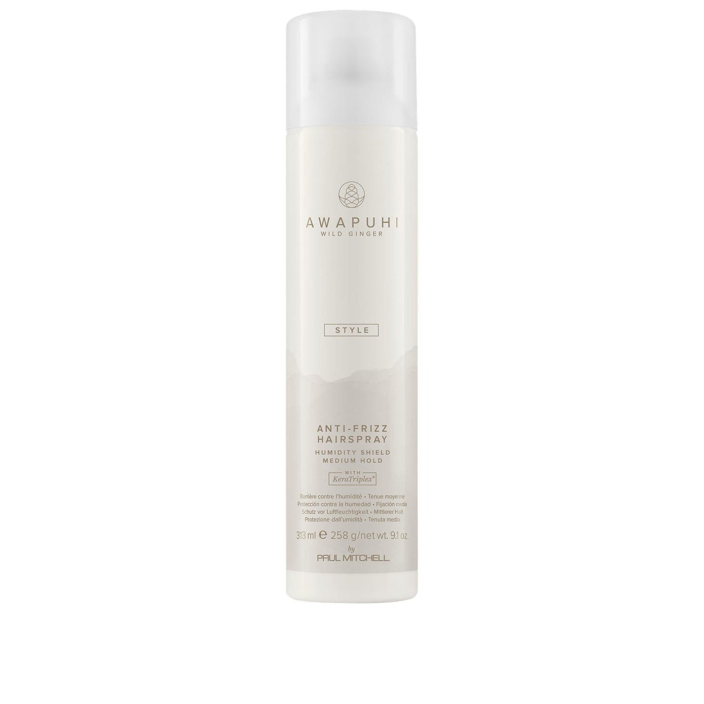 Awapuhi Wild Ginger by Paul Mitchell Anti-Frizz Hairspray, Humidity Shield, Medium Hold, For All Hair Types , 9.1 oz.