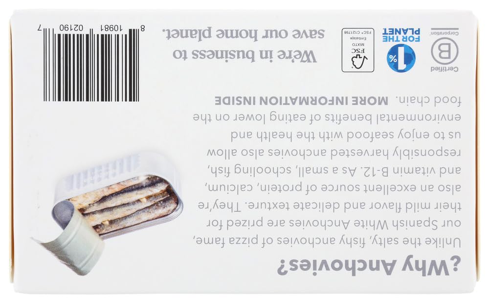Patagonia Provisions Patagonia Roasted Garlic Spanish White Anchovies (4.2oz unit) 3-Pack