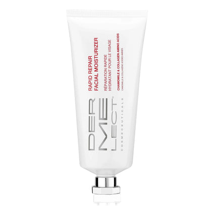 Dermelect Rapid Repair Facial Moisturizer for Face Anti Aging Cream with Chamomile Azulene Collagen Avocado Oil Grape Seed, Hydrating for Sensitive Skin Dryness Dullness Fine Lines & Wrinkles 3.3 oz
