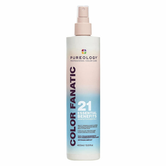Pureology Color Fanatic Multi-Tasking Leave-In Spray - Detangling & Frizz Control, 21 Benefits for All Hair Types, Heat Protection, Infused with Coconut & Camellia Oils, Color Safe, Vegan