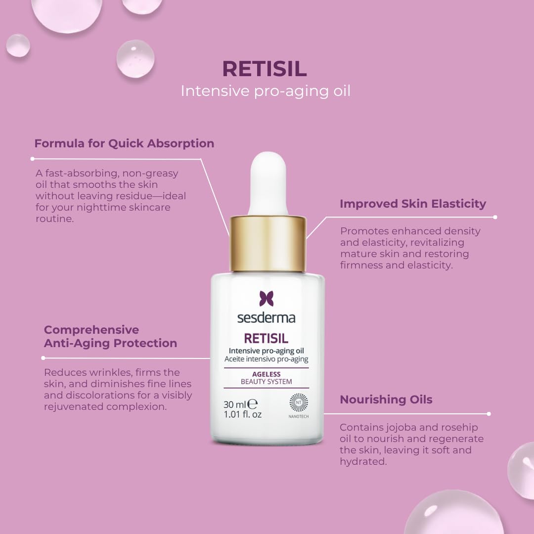 Sesderma RETISIL Intensive Pro-Aging Oil | Ageless Beauty System, 1.0 fl oz