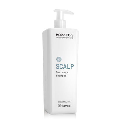 FRAMESI Morphosis Scalp Destress Shampoo 33.8 fl oz, Soothing Shampoo for Sensitive Scalps, Natural Ingredients and pH Balanced