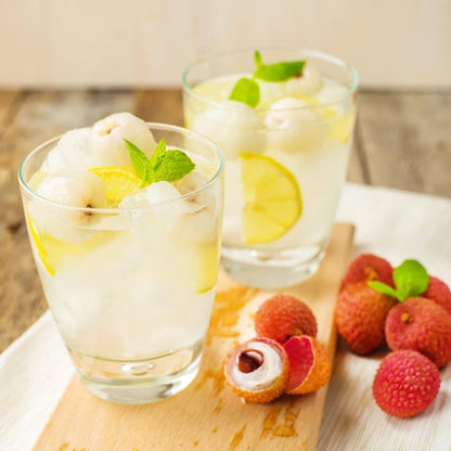 20oz of Peeled, Seedless Lychees in concentrated lychee juice Sugar Syrup, with a delightful floral aroma and taste and a unique chewy texture. Versatile and ready-to-use for your culinary creations, spanning desserts, beverages, fruit salads, and...