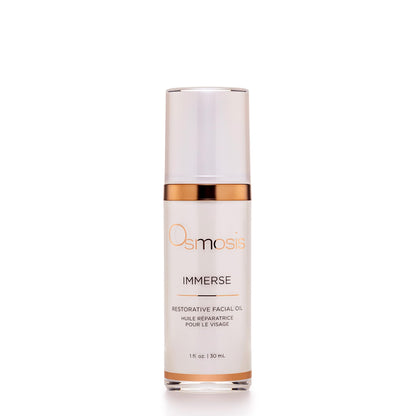 OSMOSIS IMMERSE Restorative Hydrating Facial Oil with Emu and Raspberry Seed Oil, and Calendula Flower, 1 fl oz