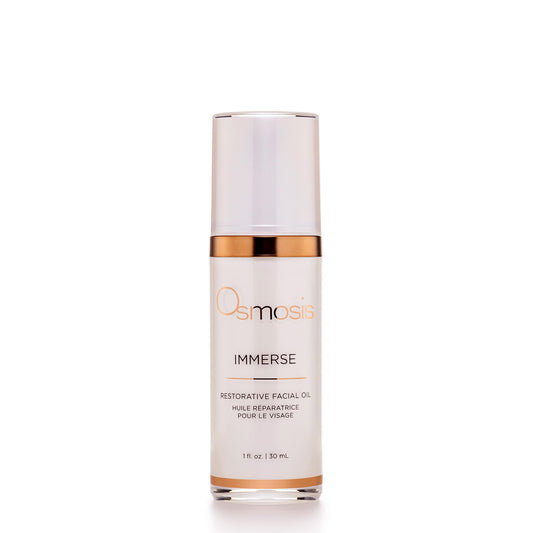 OSMOSIS IMMERSE Restorative Hydrating Facial Oil with Emu and Raspberry Seed Oil, and Calendula Flower, 1 fl oz