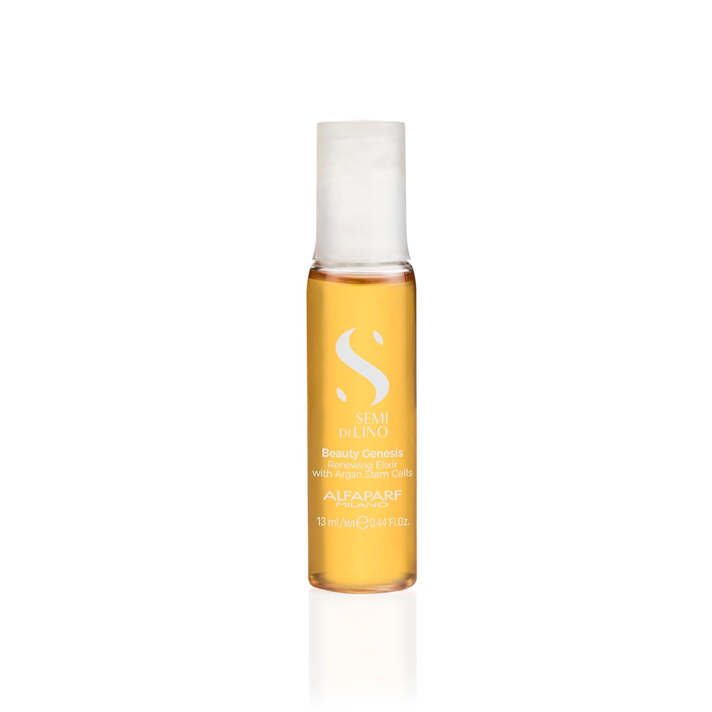 ALFAPARF MILANO Semi di Lino Sublime Cellula Madre Beauty Genesis Vials - Argan Ampoules for Radiant and Healthy Hair - Protects Color - Adds Shine (12 Vials / 0.44 fl. oz. each)