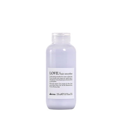 Davines LOVE Hair Smoother Cream, Taming Leave-On Anti-Frizz Formula for Wavy, Unruly, Coarse Hair - Moisturizes & Smooths Without Leaving Residues or Weighing Down with Olive Extract, 5.07 Fl Oz
