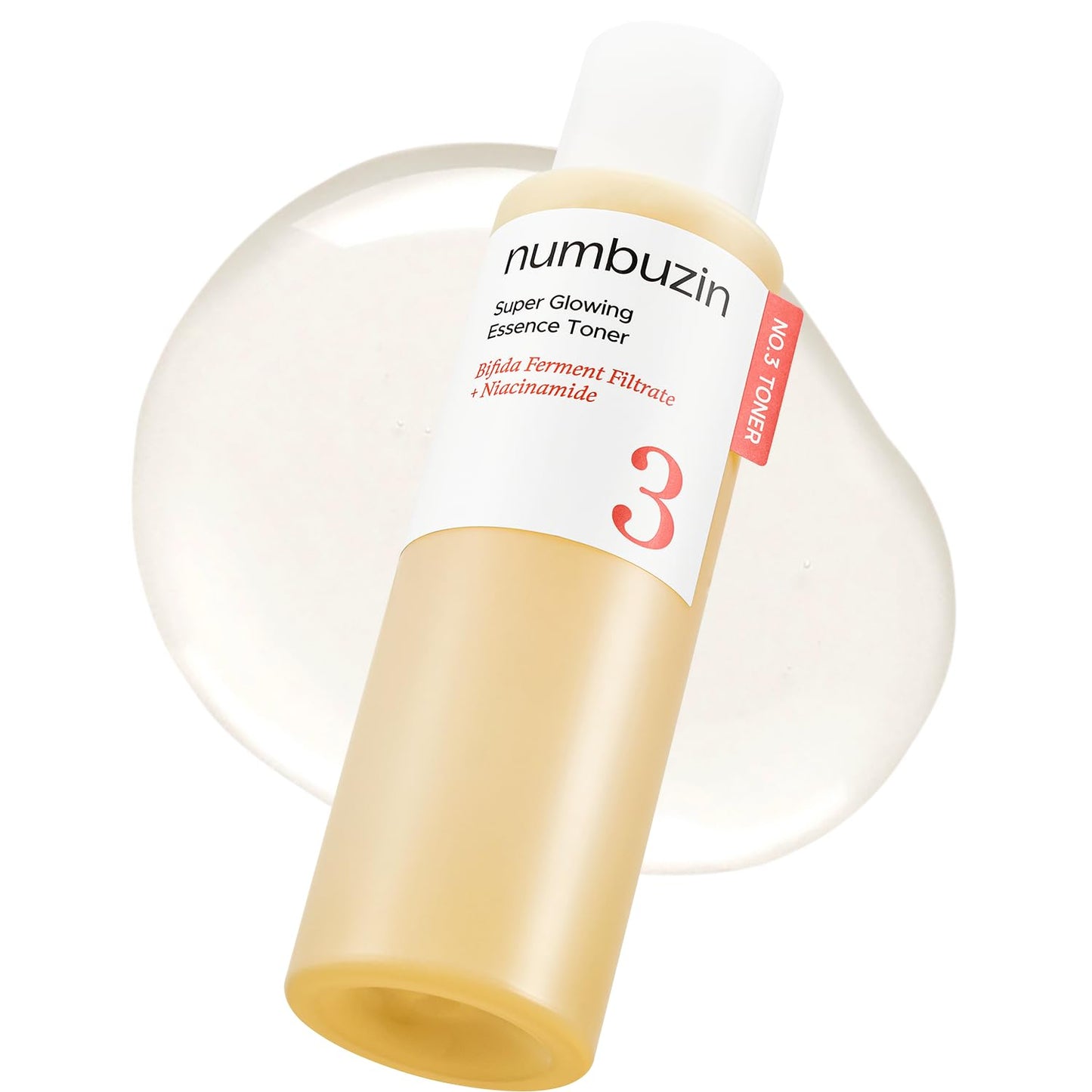 numbuzin No.3 Super Glowing Essence Toner, Fermented Toner for Skin Glow & Texture, Bifida, Niacinamide, Hydrating, Radiance-Boosting Essence, Zero Pore Care, 6.76 fl oz (200ml)