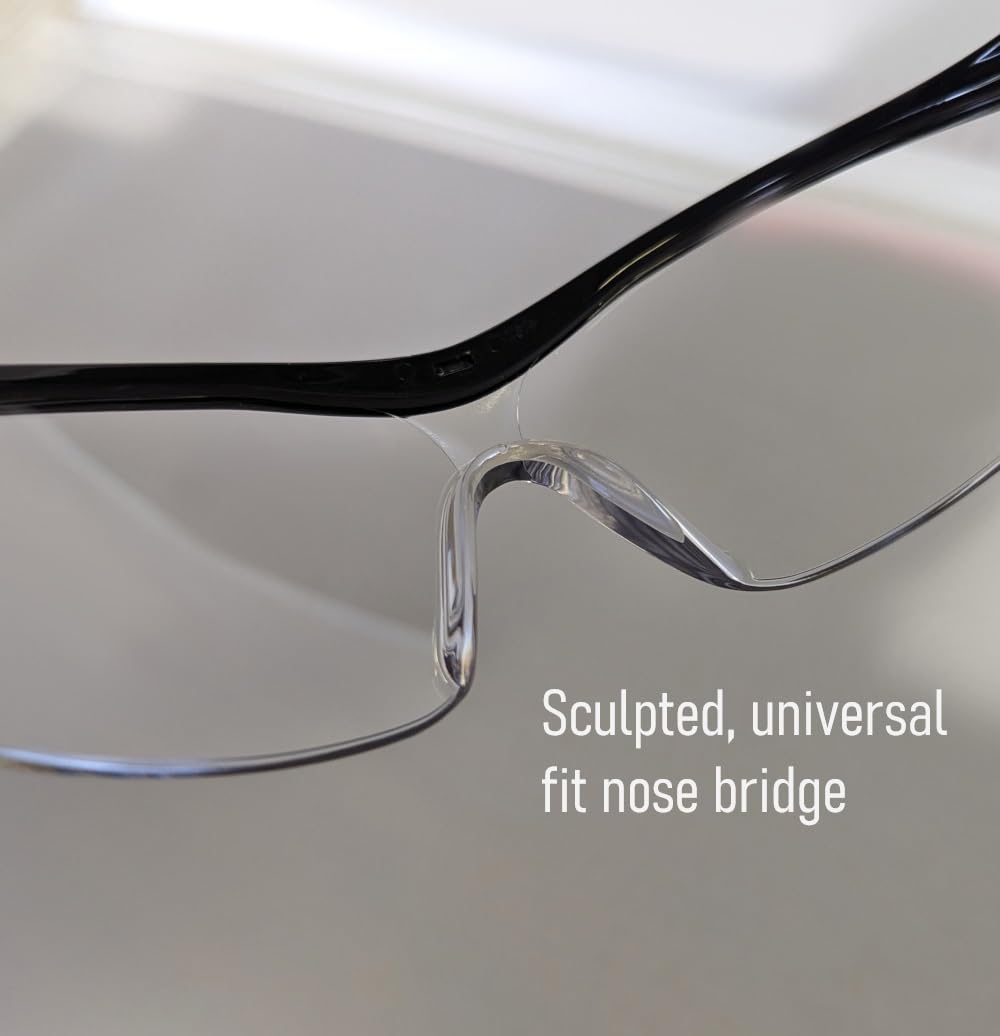 ADC 5001VQ Full-Frame, Length-Adjustable Protective Eyewear with UVA and UVB Protection, Purple Accents with Clear Lenses