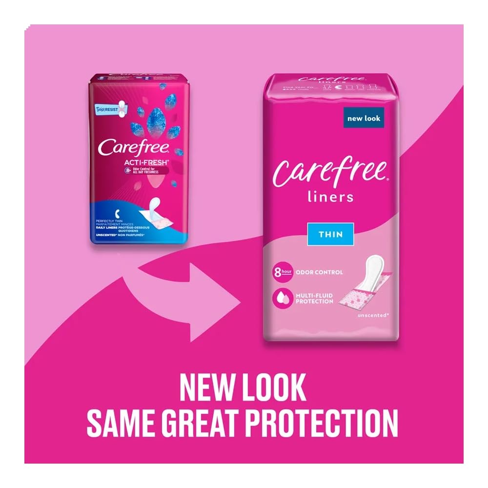 Carefree Pantiliners Thin to Go Unscented (Pack of 4)