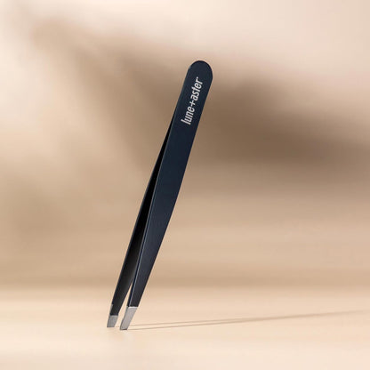 Lune+Aster Slant Tweezer - Stainless steel slant tweezer for at-home brow touch ups and other grooming needs.