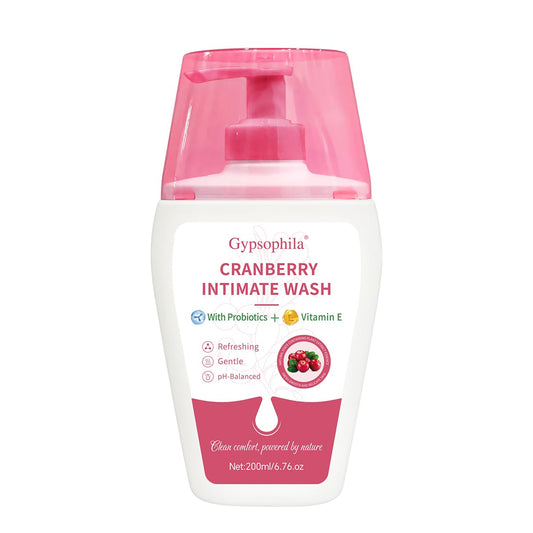 Cranberry Feminine Wash For Intimate Area Hygiene,pH Balance and Vitamin E for Vaginal wash,Non-Irritating,6.76 Fl Oz