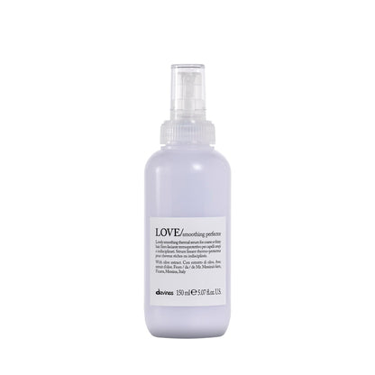 Davines LOVE Smoothing Perfector Serum, Thermal Leave-On Anti-Frizz Formula for Wavy, Unruly, Coarse Hair - Moisturizes & Protects from Heat Without Weighing Down with Olive Extract, 5.07 Fl Oz