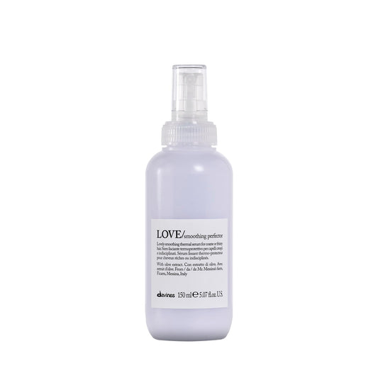 Davines LOVE Smoothing Perfector Serum, Thermal Leave-On Anti-Frizz Formula for Wavy, Unruly, Coarse Hair - Moisturizes & Protects from Heat Without Weighing Down with Olive Extract, 5.07 Fl Oz