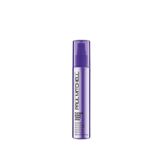 Paul Mitchell Platinum Blonde Purple Toning Spray, Cools Brassiness, Eliminates Warmth, For Color-Treated Hair + Naturally Light Hair Colors, 5.1 fl oz