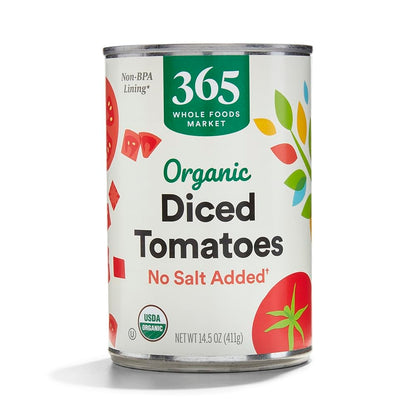 365 By Whole Foods Market, Organic Diced Tomatoes, No Salt Added, 14.5 Ounce
