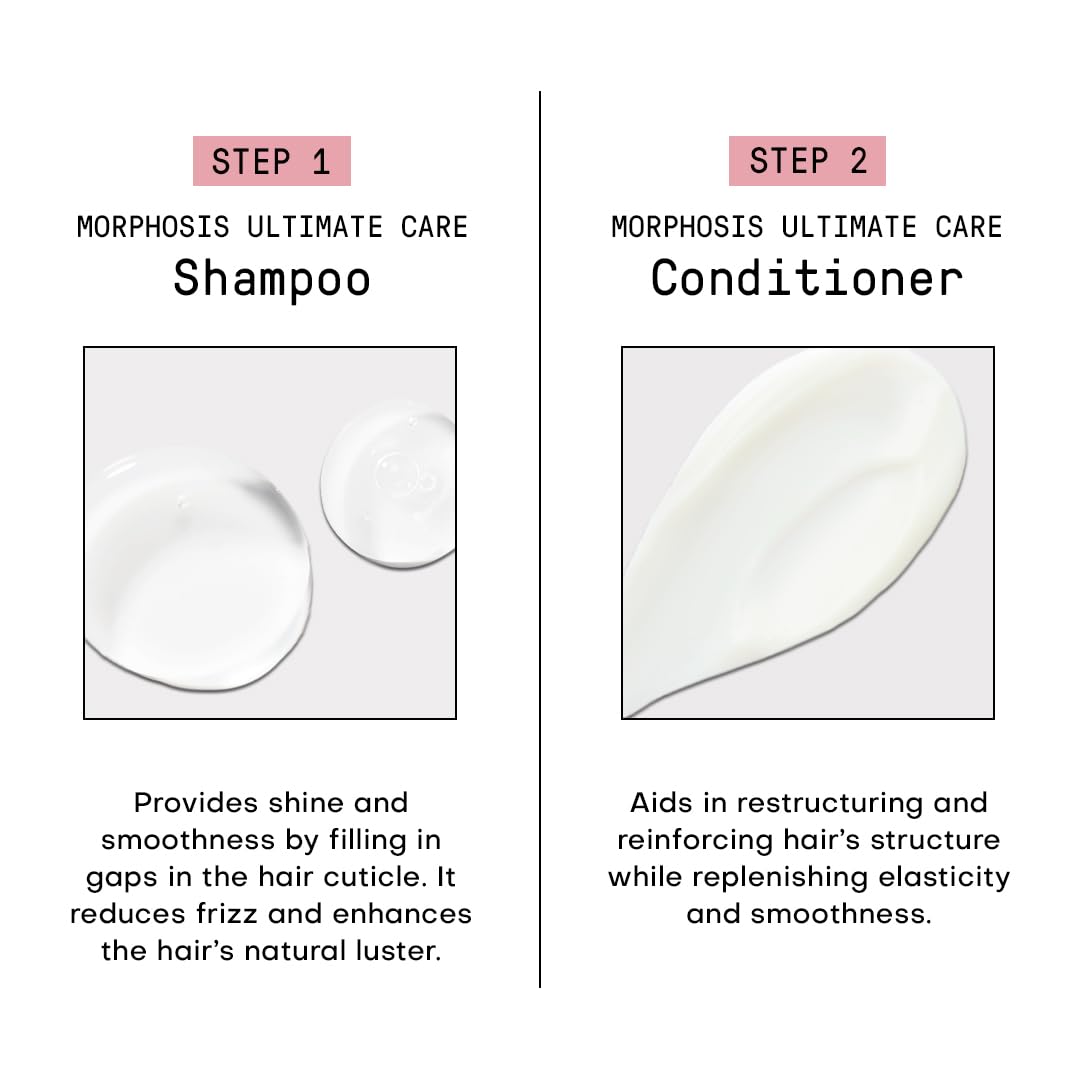 Framesi Morphosis Ultimate Care Shampoo and Conditioner Set, 8.4 fl oz, Moisturizing & Hydrating Shampoo and Conditioner Duo