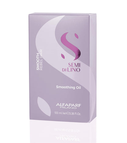 ALFAPARF MILANO Semi di Lino Smoothing Hair Oil Treatment - Frizz Control Oil to Brighten Hair + Protect from Heat & Humidity- Hair Serum for Damaged & Dry Hair (3.38 oz)