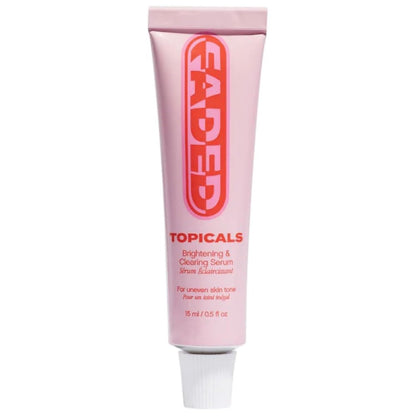 Topicals Faded Brightening and Clearing Serum | Reduces Discoloration, Post-Blemish Marks, Scars and Spots | Contains Kojic Acid and Niacinamide | Dermatologist-tested, Vegan, Cruelty-Free (0.5 Fl Oz)