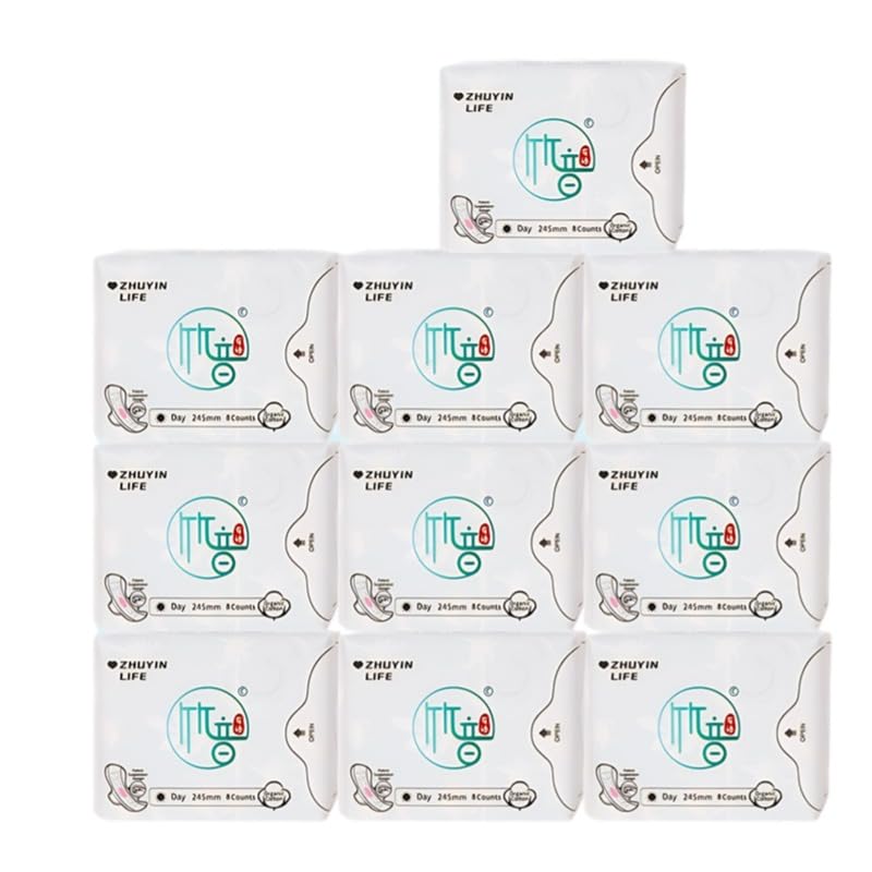 Radiant Feminine Pads for Women with Wings, Extra Heavy Absorbency, Unscented (Regular Pads x10, 80 Count Total)