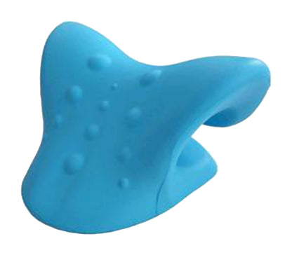 Rehabilitation Advantage Neck & Shoulder Relaxer – Ergonomic Cervical Spine Alignment Pillow and Neck Stretcher for Pain Relief, Muscle Tension & Posture Support – Blue, 8.5" x 7" x 4.5"