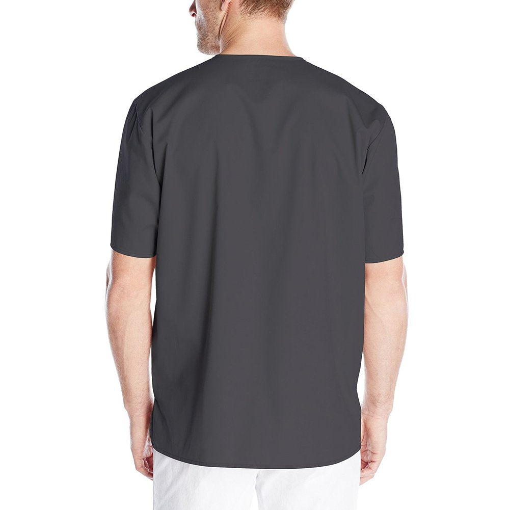WonderWink Men's V-Neck Top, Pewter, X-Small