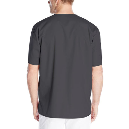 WonderWink Men's V-Neck Top, Pewter, X-Small