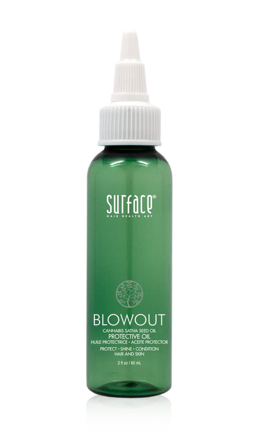 Surface Hair Best Blowouts Regimen: Blowout Protective Oil + 2-Piece Set Including the Blowout Smoothing Balm, Heat Resistant Hair Style Protector with Babassu Oil