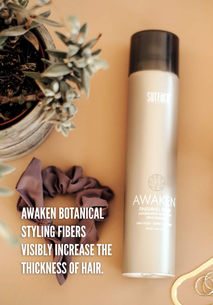 SURFACE Hair Awaken Finishing Spray, Thicken, Rejuvenate And Revitalize With A Firm Hold, Vegan And Paraben Free, 10 Fl. Oz.