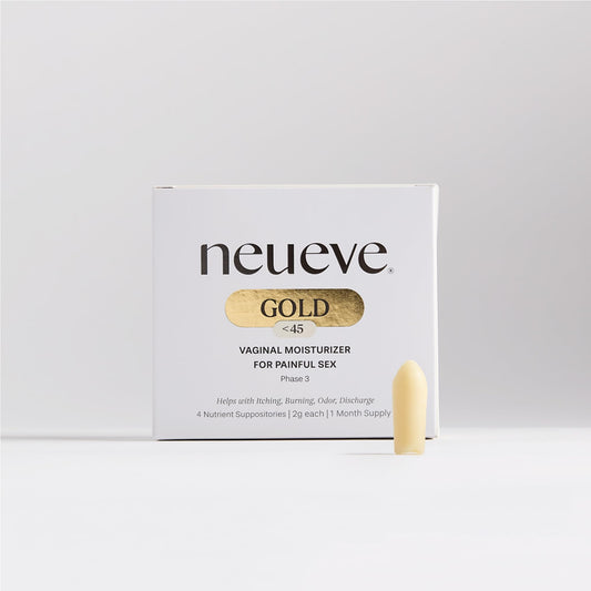 NeuEve Gold Vaginal Moisturizer for Menopause Support, Vaginal Dryness, Odor Control, pH Balance, All-Natural Ingredients, Phase 3 | 4 Count | 1-Month Supply
