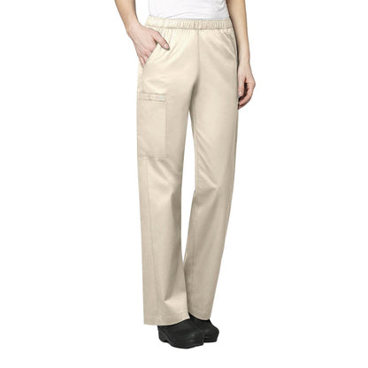 WonderWink Women's Pull-On Cargo Pant, Khaki, 3X-Large
