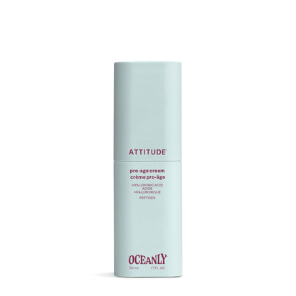 ATTITUDE Anti Aging Face Cream, With Hyaluronic Acid, Peptides & Ceramides, For Wrinkles & Fine Lines, Fragrance Free Skincare, Dermatologically Tested, For Women & Men, EWG Verified, Vegan, 1.7 Fl Oz