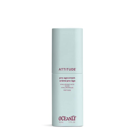 ATTITUDE Anti Aging Face Cream, With Hyaluronic Acid, Peptides & Ceramides, For Wrinkles & Fine Lines, Fragrance Free Skincare, Dermatologically Tested, For Women & Men, EWG Verified, Vegan, 1.7 Fl Oz