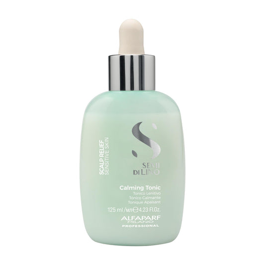 Alfaparf Milano Semi di Lino Scalp Relief Calming Tonic for Sensitive Skin - Immediate Calming Effect - Soothes, Brings Comfort and Hydrates - Itch Relief - Professional Salon Quality - 4.23 Fl Oz