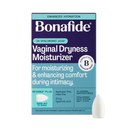 Bonafide Extra Strength Vaginal Moisturizer Revaree Plus – 10 mg Hyaluronic Acid – Hormone-Free – For Vaginal Dryness Associated with Painful Sex & Sensitive Tissue – 1-Month Supply
