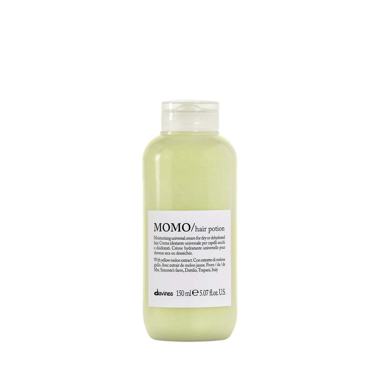 Davines MOMO Potion, Leave-In Combing Cream with Moisturizing Formula for Dry and Dehydrated Hair - Restores Hydration, Softness, and Shine with Melon Extract, Weightless, 5.07 Fl Oz