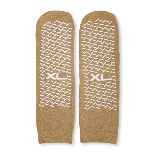 Medline 081602713 Double-Tread Slipper, Beige, X-Large