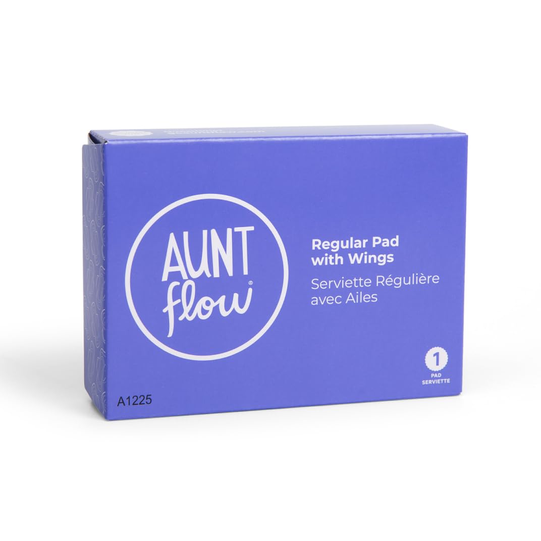 Aunt Flow #4 Vended Pad with Wings (Case of 250 Individually Boxed Napkins) Universal Fit - Regular Absorbency, Eco-Friendly