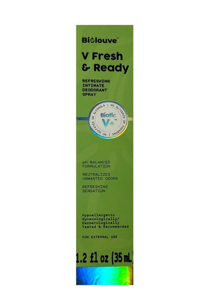 V Fresh & Ready Travel Size pH Balanced Refreshing Feminine Deodorizer, 1.2oz