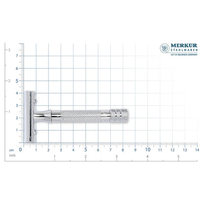 MERKUR 33C Short Handle Double Edge Safety Razor Set with 10 Blades In A Box