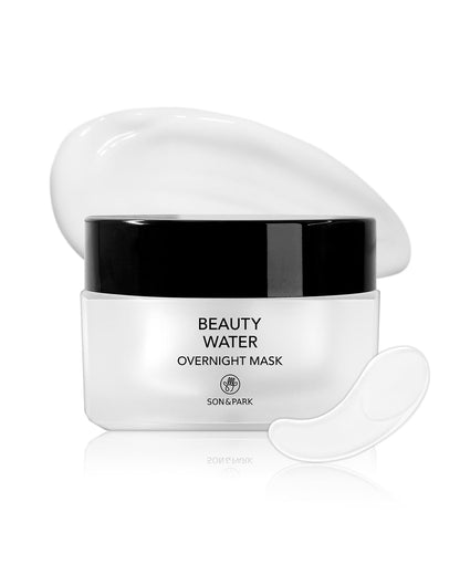 SON&PARK Overnight Sleeping Cream Hydration Balm Mask with Rose Water Beauty water & BHA Complex, Essential Oil to Hydrate, Boost Skin Barrier, and Calming Break Out