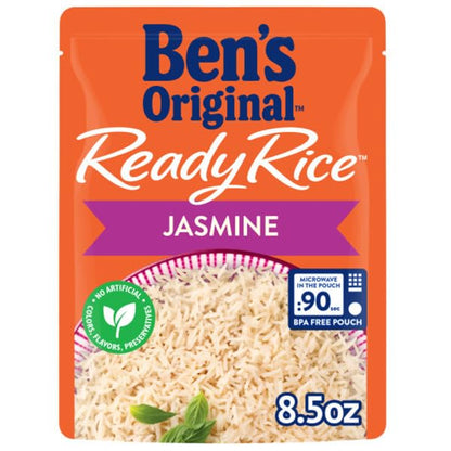 BEN'S ORIGINAL Ready Rice Jasmine Rice, Easy Dinner Side, 8.5 oz Pouch (Pack of 12)