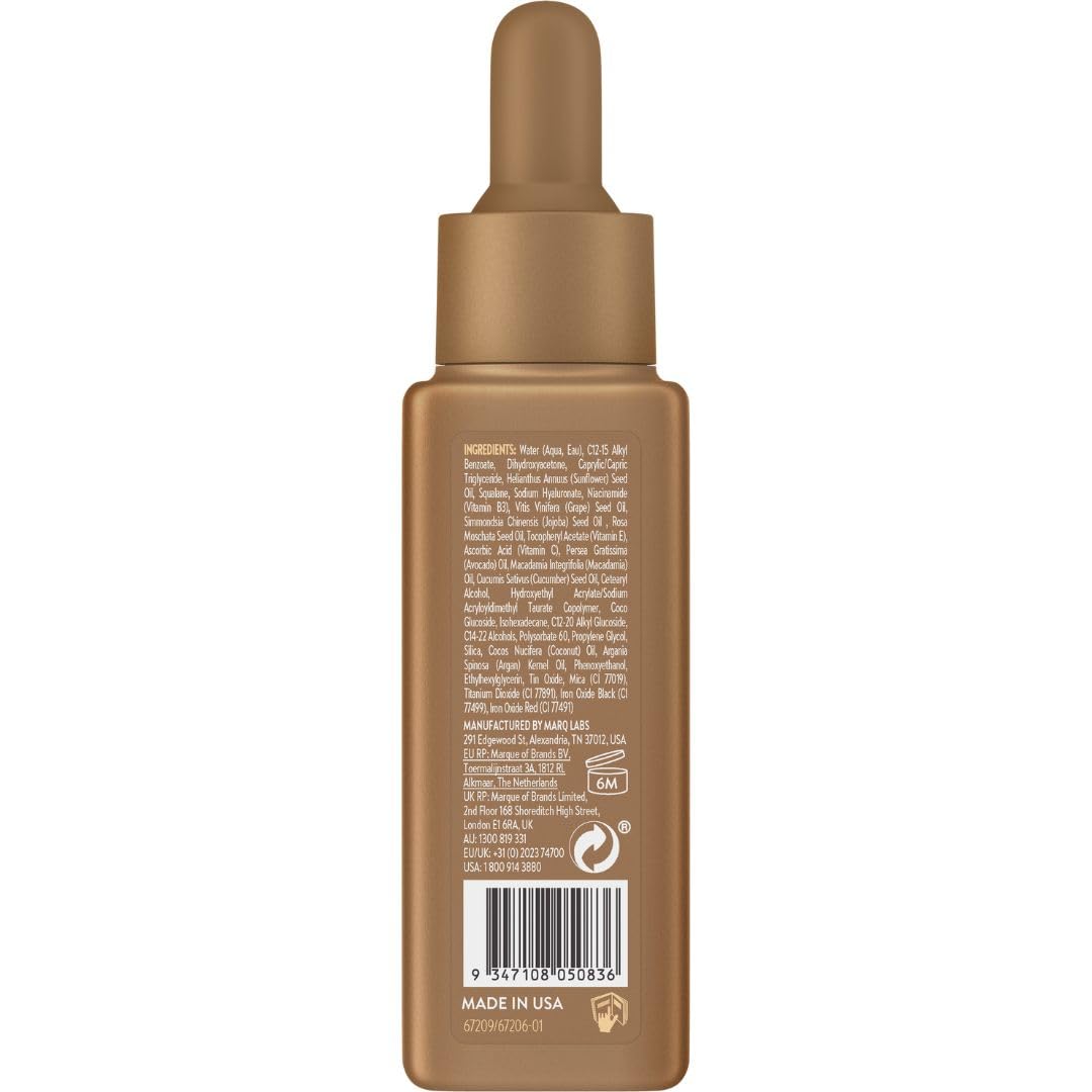 Minetan Bronzing Tan Drops | Radiance Enhancing Bronze Facial Self Tanning Serum - Daily Tanner Boosting Drops, Face & Body, Infused wtih Vitamin C, Hydrating, Radiant Skin Finish, 1.3 Fl Oz