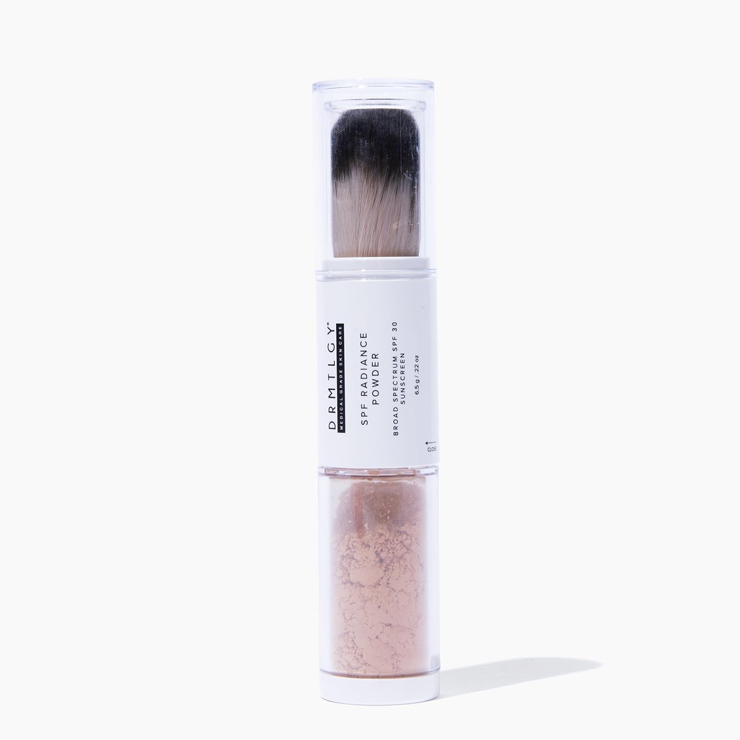 DRMTLGY SPF Radiance Powder Medium/Tan – Mineral Sunscreen SPF 30, Oil-Absorbing, Sheer Tinted Setting Powder, Broad-Spectrum UV Protection, Vegan, Non-Nano, 6.5g