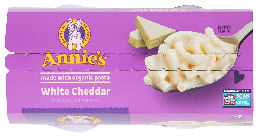 Annie'S Homegrown, Mac Cheese White Cheddar 4 Pack, 8.04 Ounce
