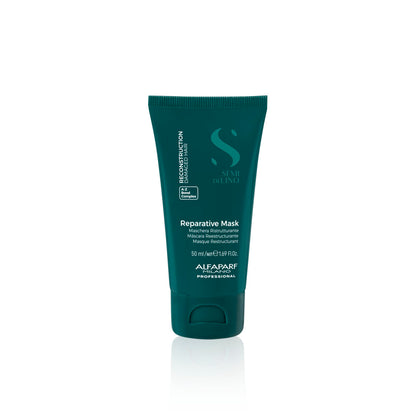 Alfaparf Milano Semi di Lino Reconstruction Travel Size Shampoo and Hair Mask Set for Damaged Hair - Hair repair - Strengthens and Restructures Hair