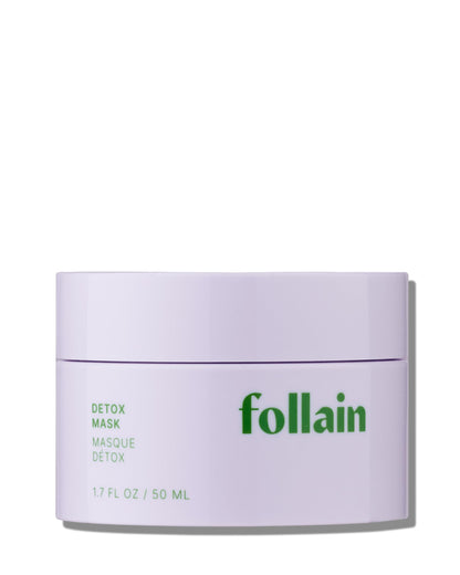 Follain Clay Detox Face Mask for Combination to Oily Skin | Deeply Clean, Purify Pores, Balance & Reduce Shine - Clean Beauty, AHA BHA PHA Resurfacing Treatment - Vegan & Cruelty-Free