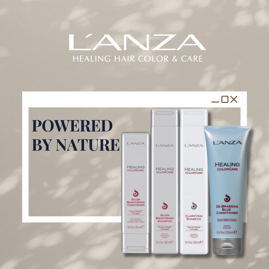 L'ANZA Healing ColorCare Ultra De-Brassing Professional Blue Conditioner, Color Toning Haircare to Eliminate Unwanted Brassiness, Sulfate-free Formula